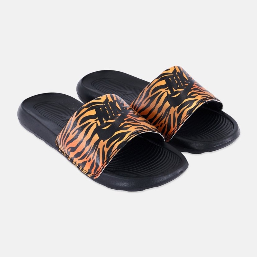 New Victori One Slides Sandals CN9676-010 Animal Print Women's New Size 6